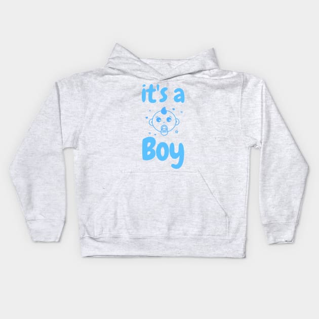 It's a Boy Kids Hoodie by WR Merch Design